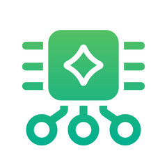 gpu chip gradient icon