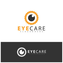 Nature Eye Logo design vector template. Colorful media icon. Vision Logotype concept idea