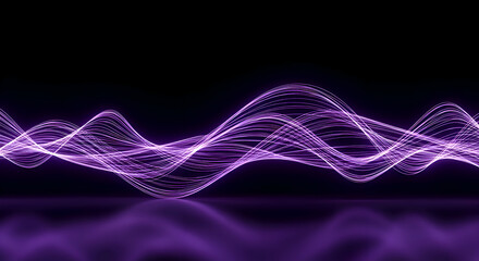 Purple Waves Abstract Digital Background