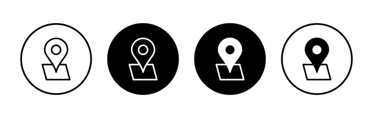 Address icon symbol for apps and websites. home location sign and symbol. pinpoint