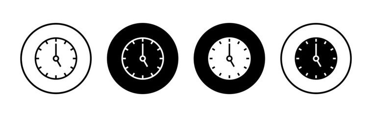 Clock icon symbol for apps and websites. Time sign and symbol. watch icon