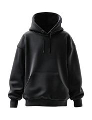 Dark gray hoodie, front view,  oversized
