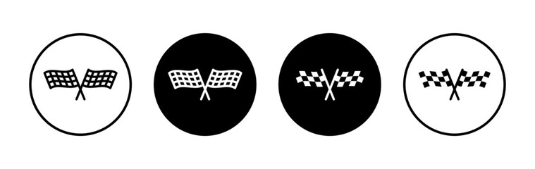 Racing flag icon symbol for apps and websites. race flag sign and symbol.Checkered racing flag icon