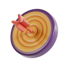 3d icon rendering dart target business