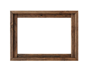Empty wooden picture frame, rustic style (1)