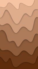 abstract layered paper cutouts in shades of brown