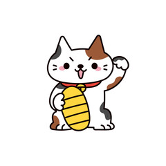 招き猫のイラスト