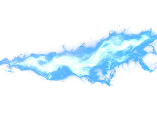 Dynamic Blue Energy Stream with Glowing Particles and Abstract Light Effect