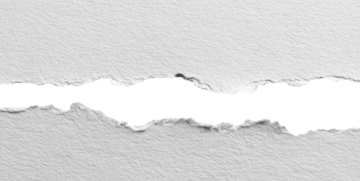 Ripped paper, horizontal tear