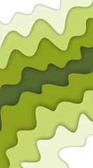 abstract layered paper cutouts in shades of green