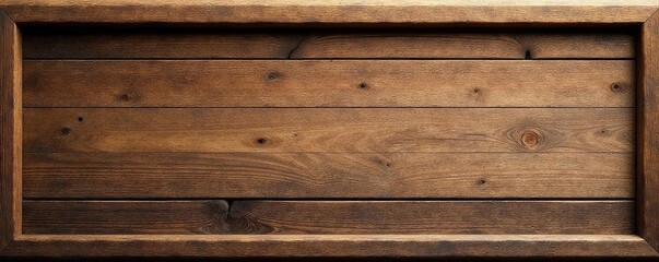 Naklejka premium Rounded edges, wood grain horizontal frame, rustic charm, wood, horizontal, image