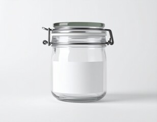 Crystal Clear Jar with Label A versatile container mockup