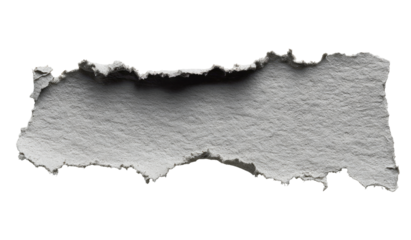Ripped off piece of light gray paper