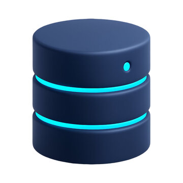 3D Database Server Icon &mdash; Transparent PNG