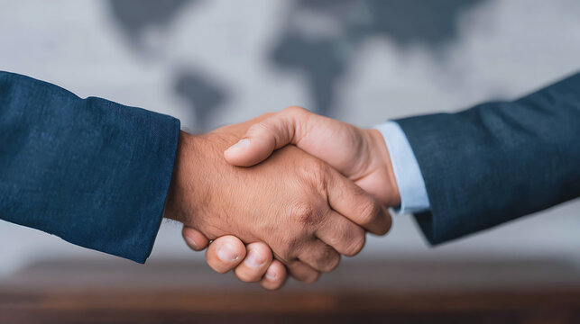 people shake hands, international company concept