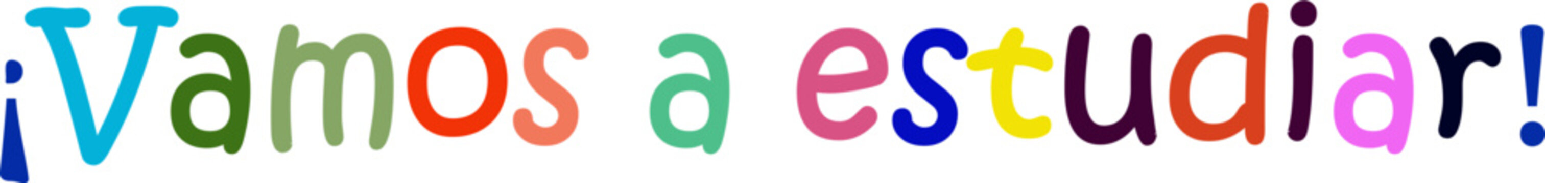 vamos a estudiar, lettering, fondo transparente, png