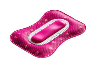 Female sanitary pad on transparent background