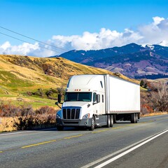 Obraz premium Scenic highway truck