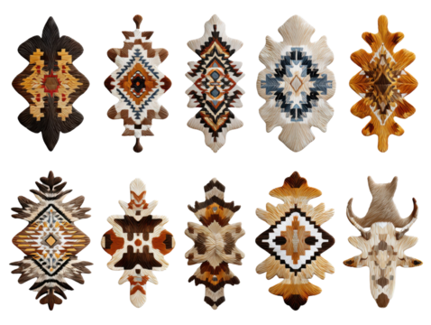 set of black and white christmas ornaments isolated - Powered by Adobe