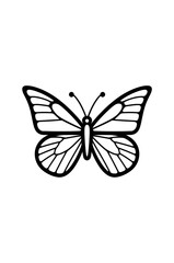 black white logo butterfly