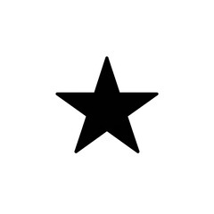 A single, simple, dark star graphic