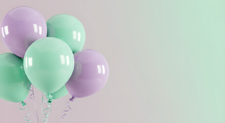 Pastel Lavender and Mint Balloons for Festive Occasions and Promotions