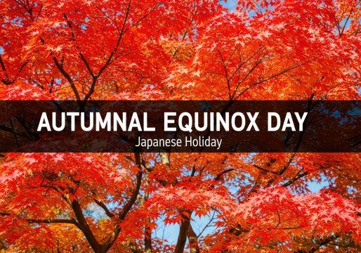 Vibrant autumnal equinox day japanese holiday celebration