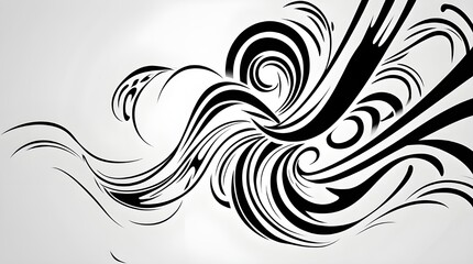 Fototapeta premium black and white swirl