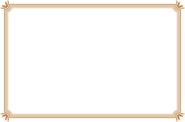 Elegant Vintage Certificate Gold Frame with Corner Curved Out. 10