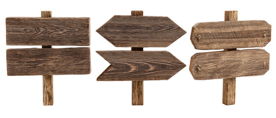 Aged Wooden Directional Signs