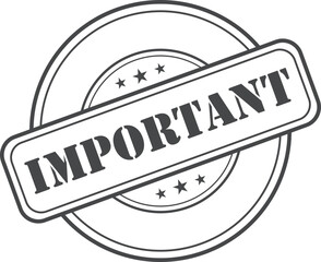 importan Rubber Stamp Vector Template