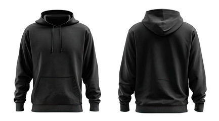 Front and back view of a dark gray hoodie (3)