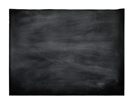 Empty black chalkboard with chalk dust marks and worn texture background