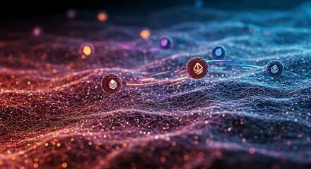Cryptocurrency network abstract design