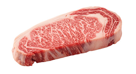 Wagyu Steak Isolated on Transparent Background. Japanese food