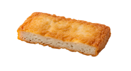 Fried Tofu Isolated on Transparent Background. Asian food