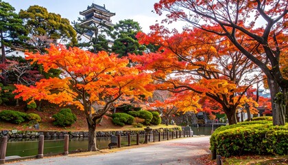 Autumnal park landscape