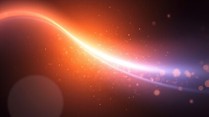 Fototapeta premium Ethereal Light Streaks in Dark Void with Glowing Particles