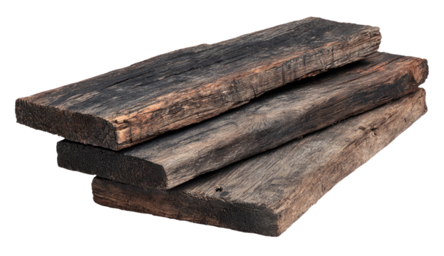 Three weathered wooden planks stacked (1)