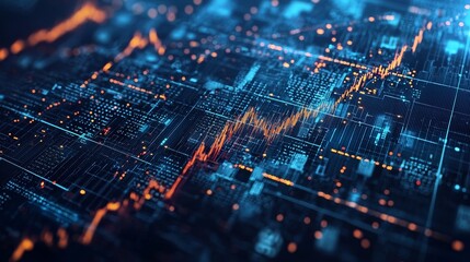 Crypto currency market. Mixed media