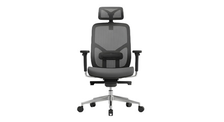 Ergonomic Office Chair Isolated on Transparent Background