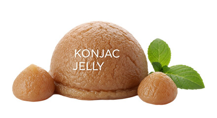 Konjac Jelly Isolated on Transparent Background. Asian food