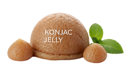 Konjac Jelly Isolated on Transparent Background. Asian food