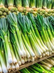 Leek Selection at Grocery Store