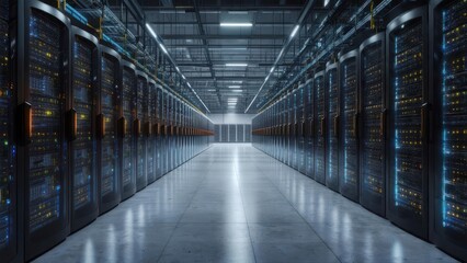Fototapeta premium Server room interior (1)