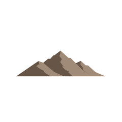 Brown Mountain Range Illustration Against White Background