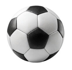 Close-up of a soccer ball, black and white panels (5)