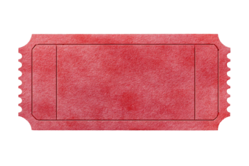 Red ticket stub, textured design