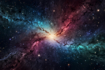 Obraz premium background featuring galaxy stars and nebula
