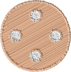 Colorful Embroidered Shirt Button – Sewing Element Design